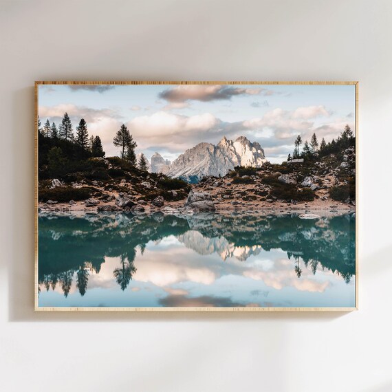 Lago Di Sorapis Dolomites Italian Alps Italy Landscape Photography Wall Art Print Mountain Wall Decor Nature Prints