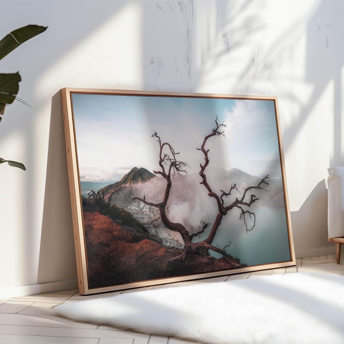 Ijen Volcano Crater With Twisted Dead Tree East Java Indonesia Poster - Image 3