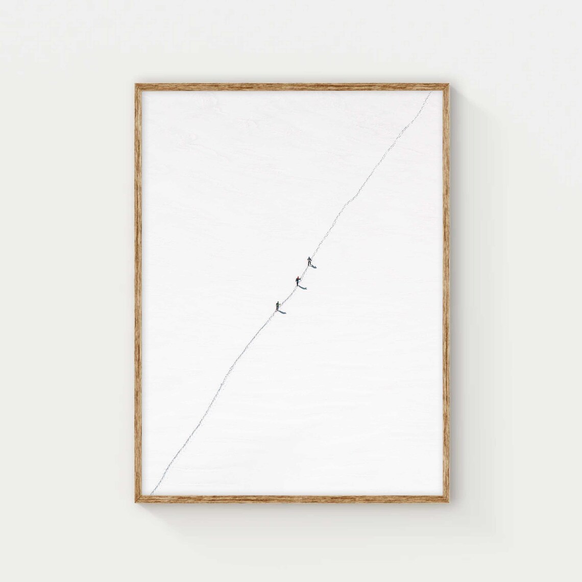 Alpinism Photography Print, Minimalist Mountain Climbing