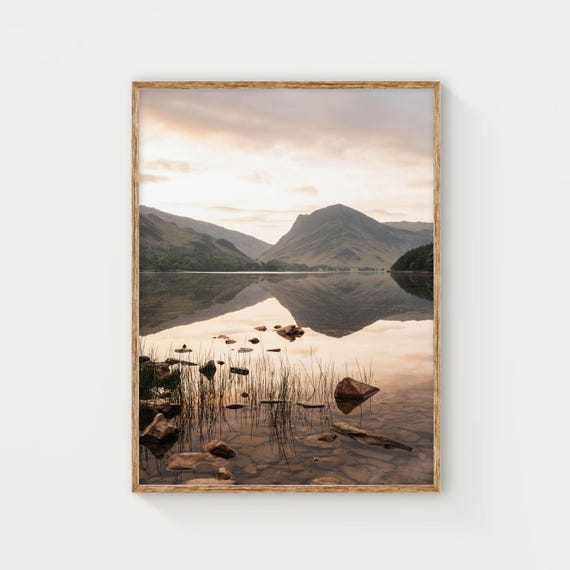 Buttermere Lake The Lake District England Uk Nature Photography Wall Art Print Best Friend Gift Idea Landscape Artwork