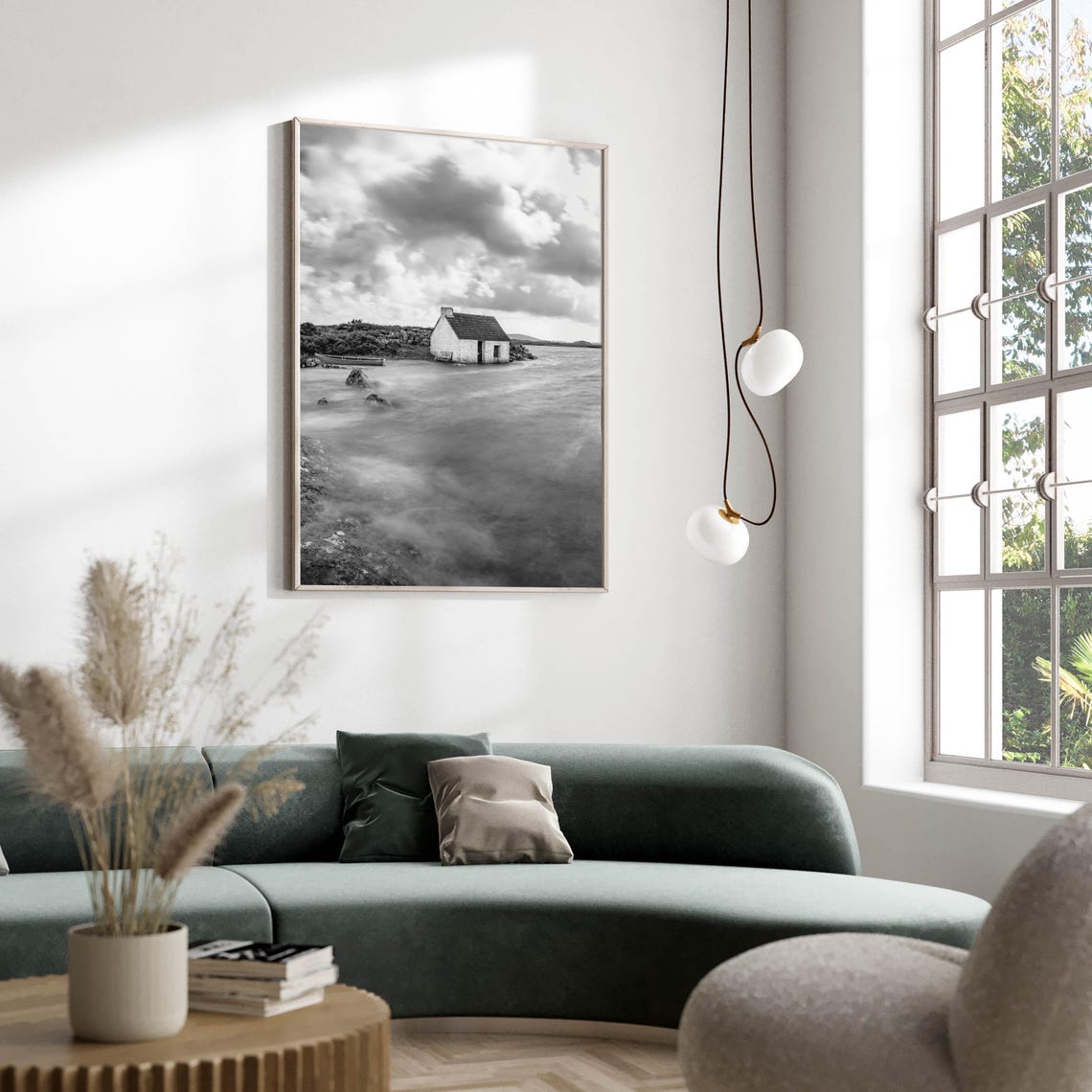 The Fishermans House Connemara National Park Galway Ireland Irish Black And White Photography Wall Art Print Irish Gifts - Image 2