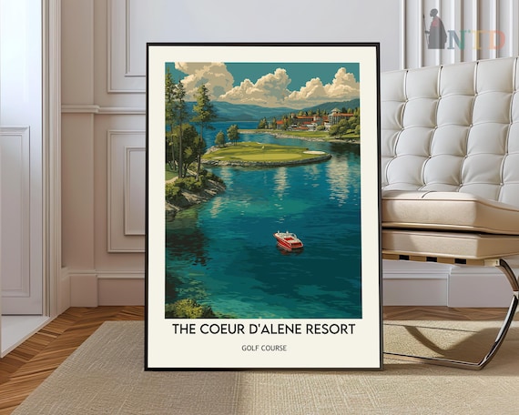 Coeur d'Alene Resort Golf Course Idaho Floating Green Poster