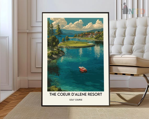 Coeur Dalene Resort Golf Course Poster Wall Art Print