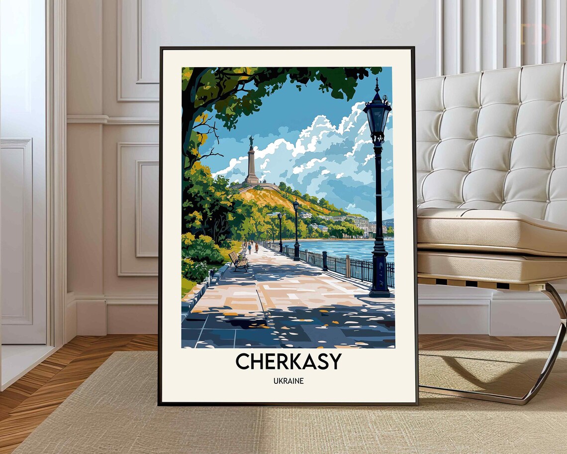 Cherkasy Travel Poster, Ukraine Wall Art Print