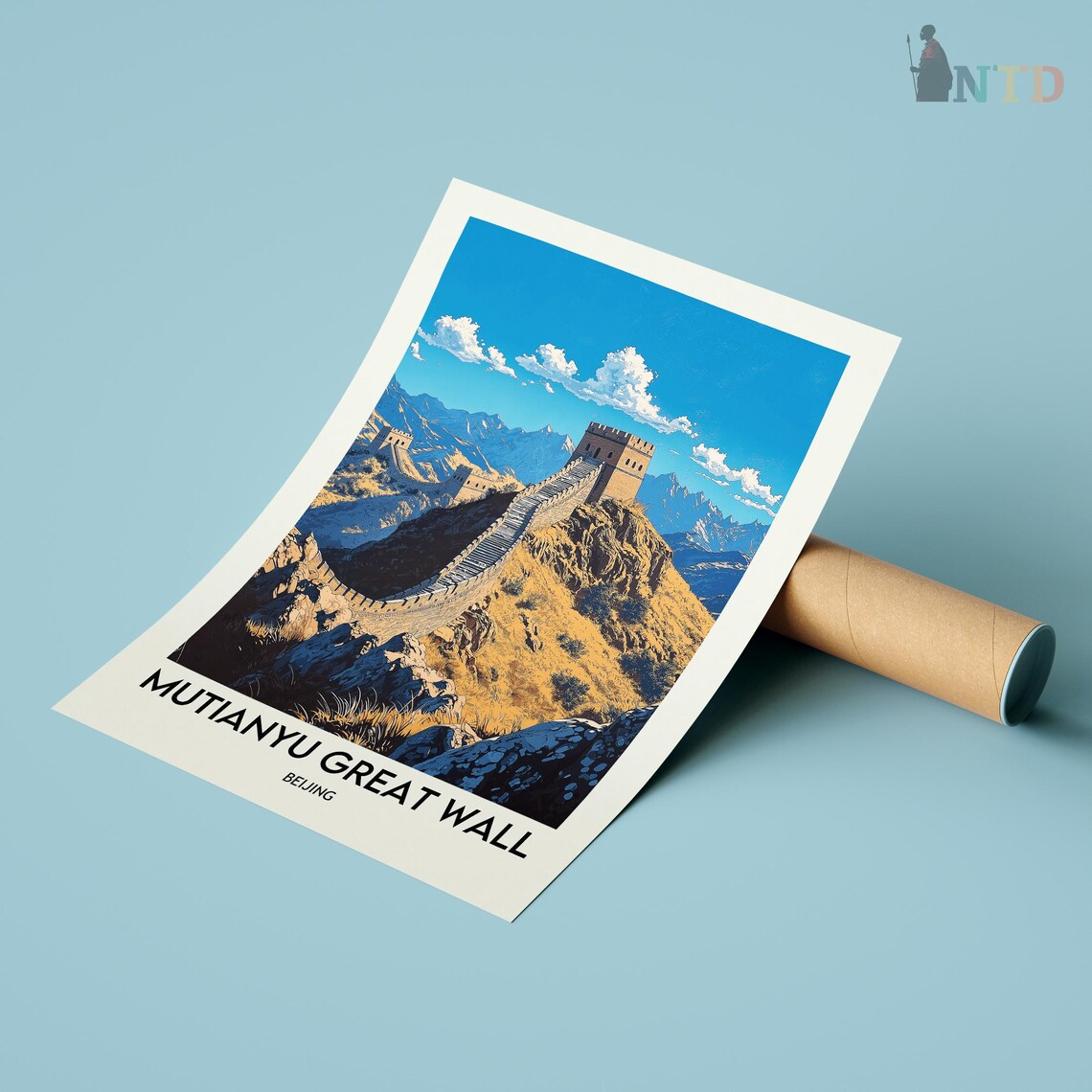 Mutianyu Great Wall Mutianyu Wall Art Mutianyu Poster Mutianyu Photo Mutianyu Poster Print Mutianyu Travel Poster Beijing China - Image 2