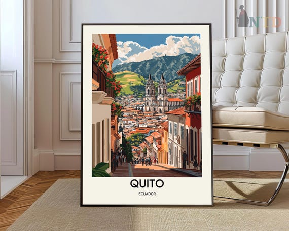 Quito Poster Wall Art Print Photo Travel City Ecuador Decor