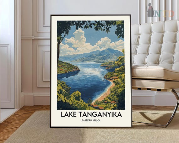Lake Tanganyika Poster Wall Art Print Photo