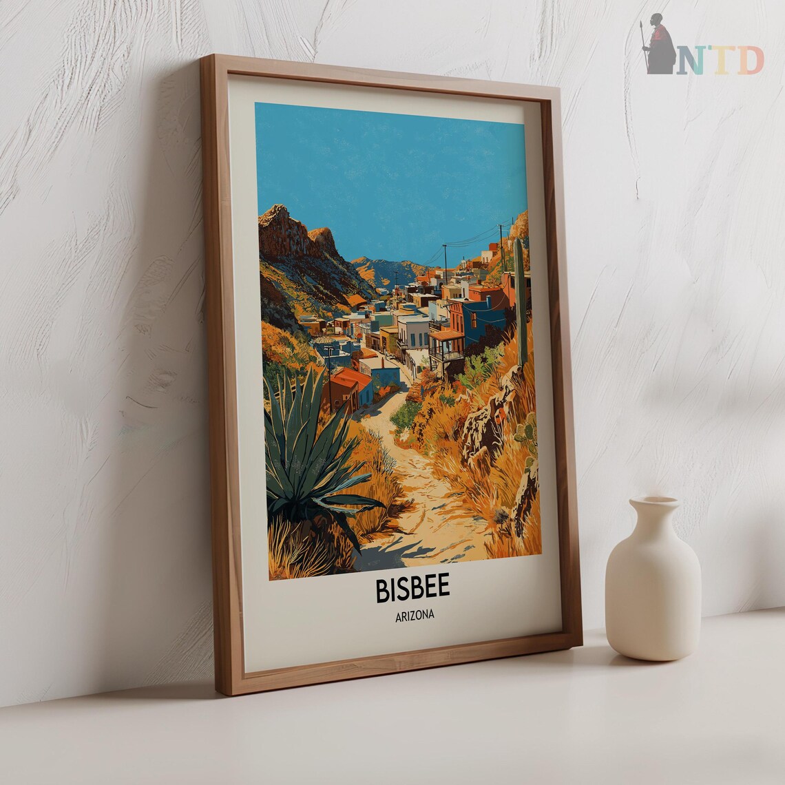 Bisbee Arizona Desert Mining Town Canyon Vintage Travel Poster - Image 2