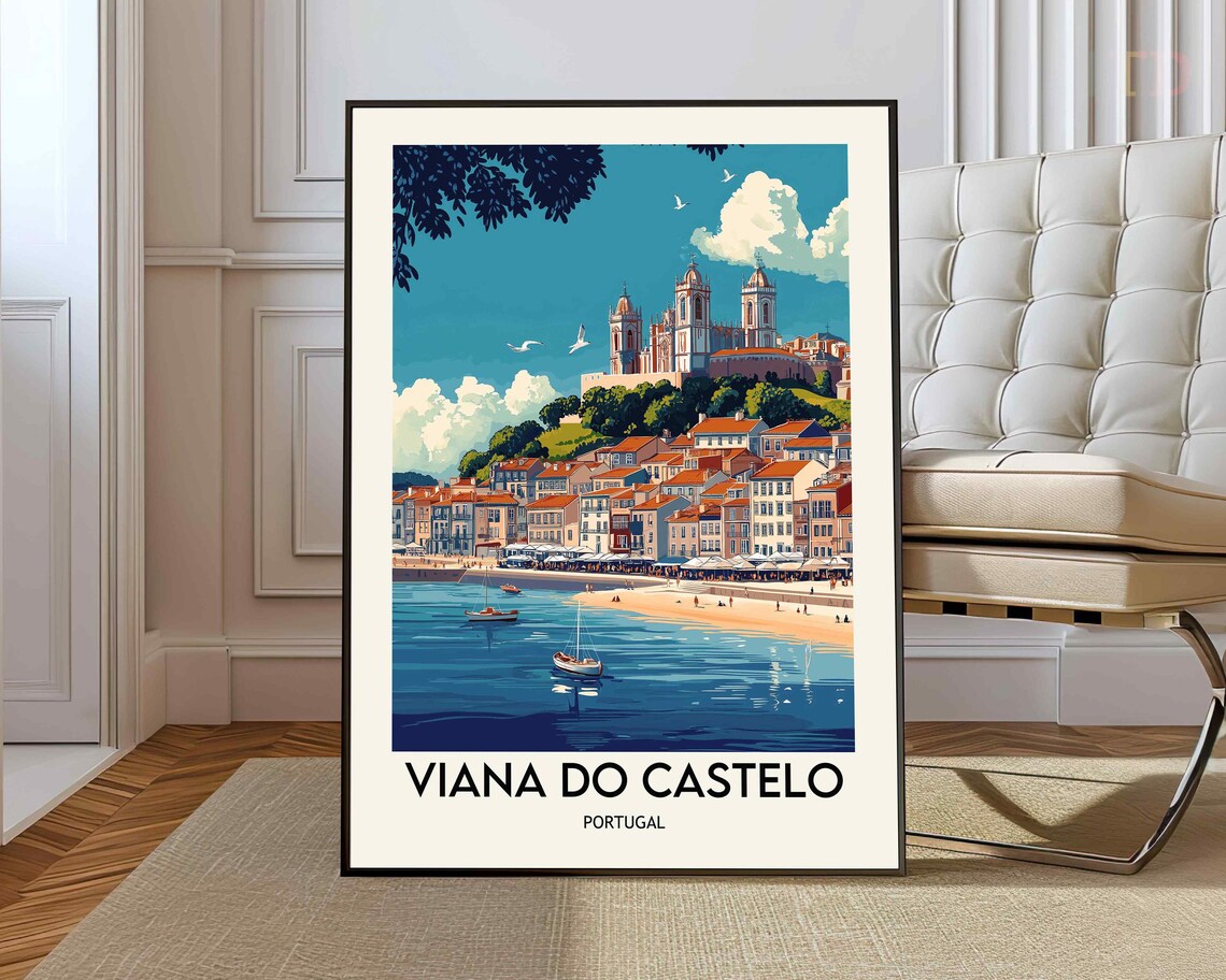Viana Do Castelo Travel Poster, Portugal Art Print