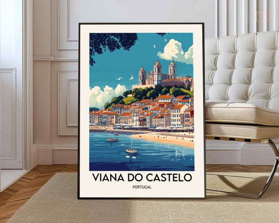 Viana Do Castelo Travel Poster, Portugal Art Print