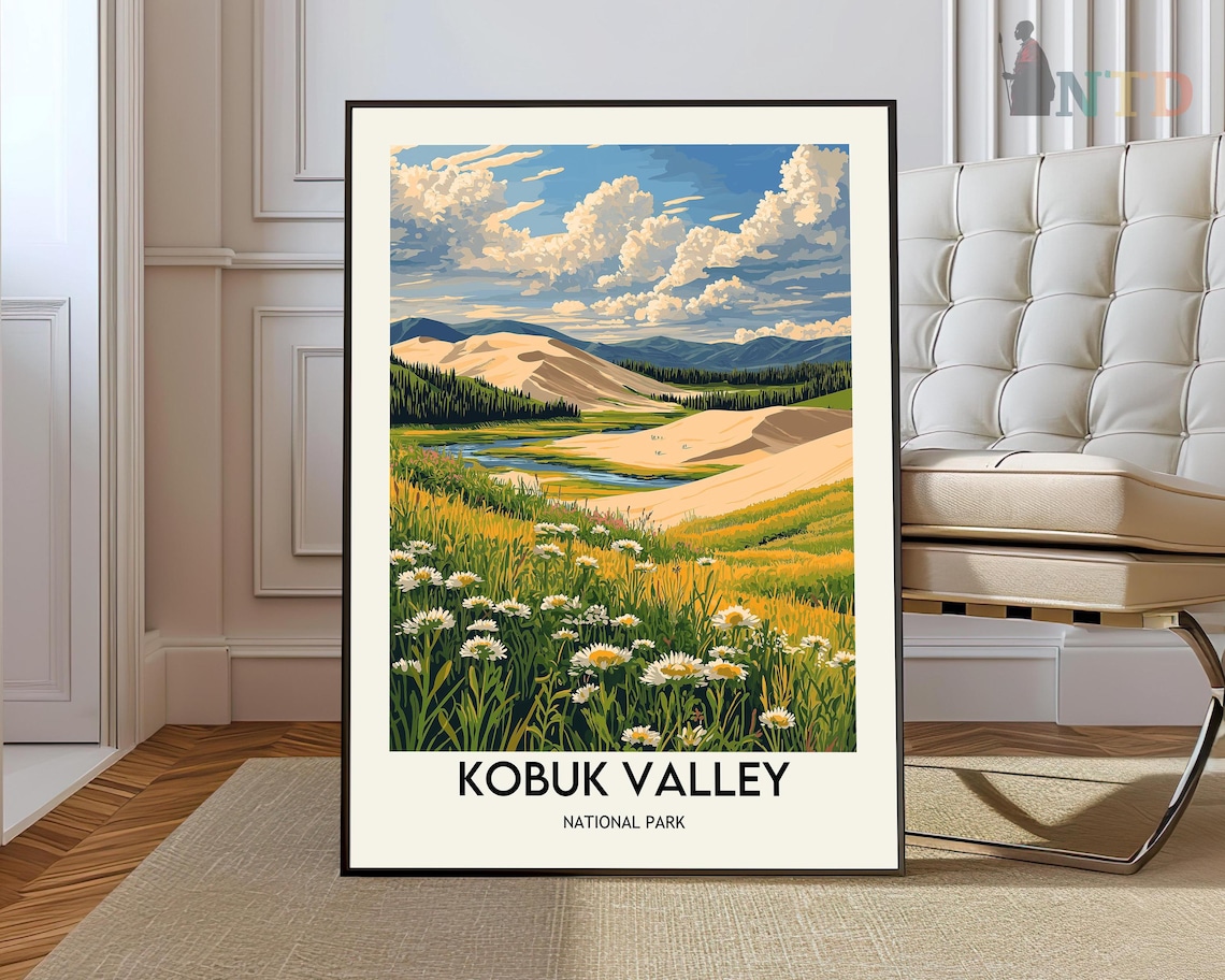 Kobuk Valley National Park Wildflower Meadow Daytime Landscape Poster