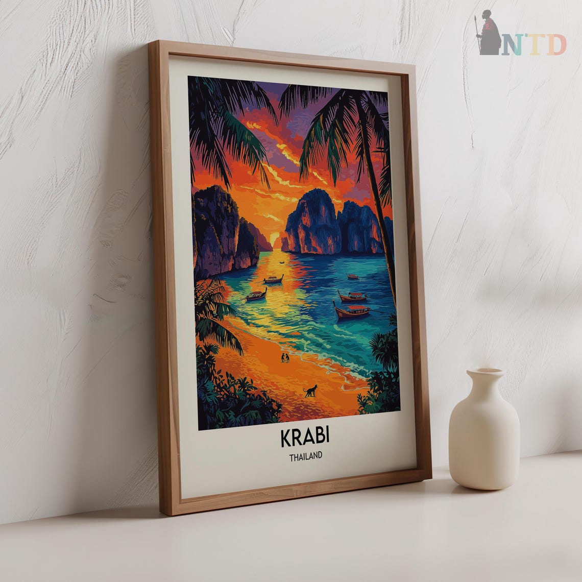 Krabi Thailand Thailand Travel Thailand Art Thailand Poster Thailand Print Thailand Wall Art Thailand Wall Decor Krabi Poster - Image 2