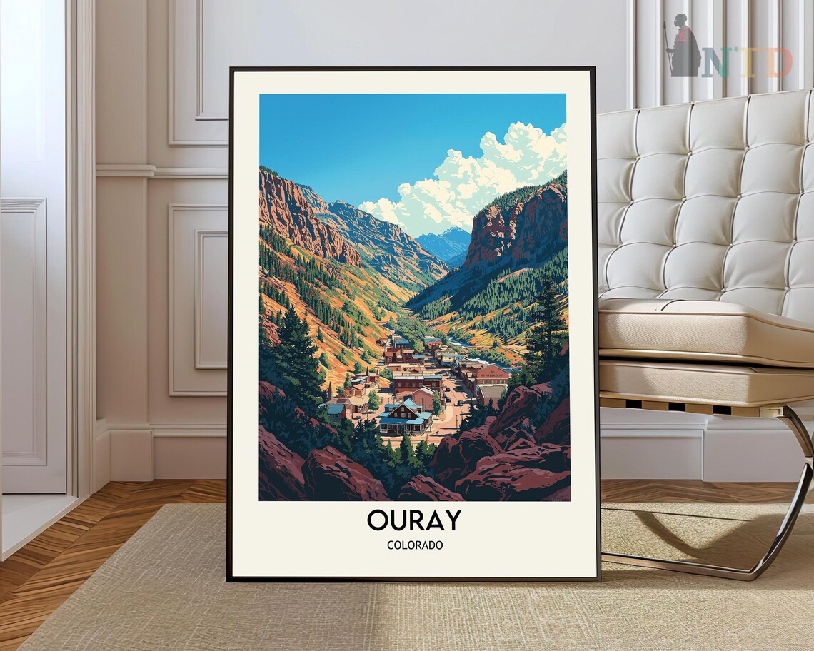 Ouray Colorado Mountain Town In The Red Rock Valley Travel Poster