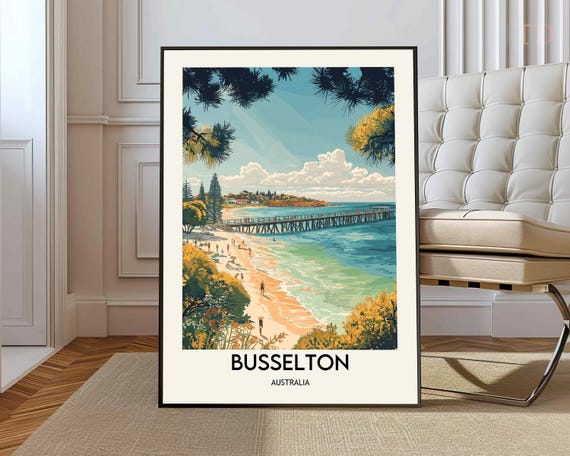 Busselton Poster Wall Art Print Photo Travel Australia