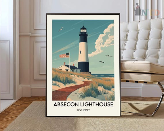 Abescon Lighthouse Poster Wall Art Print Photo Nj