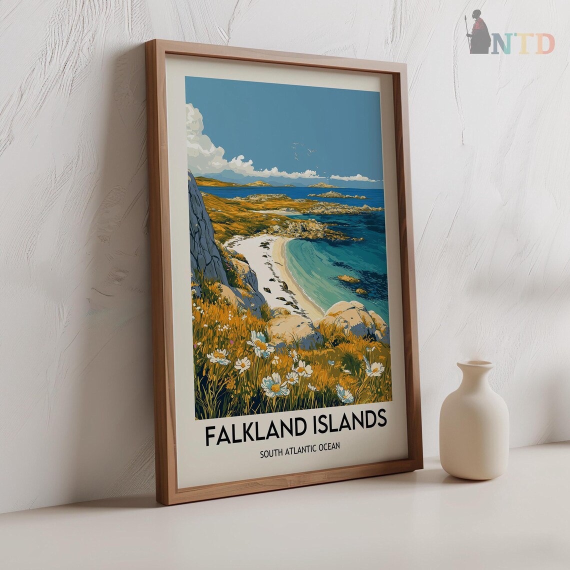 Falkland Islands Map, Falkland Islands Travel Poster - Image 2