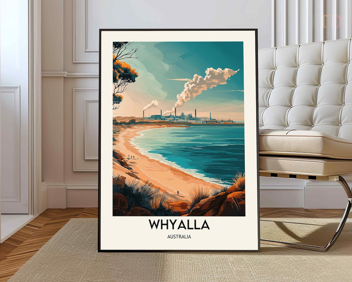 Whyalla Travel Poster, Australia City Art Print