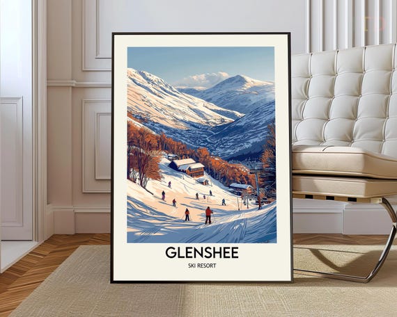 Glenshee Ski Centre Poster Wall Art Print Photo Cairngorms