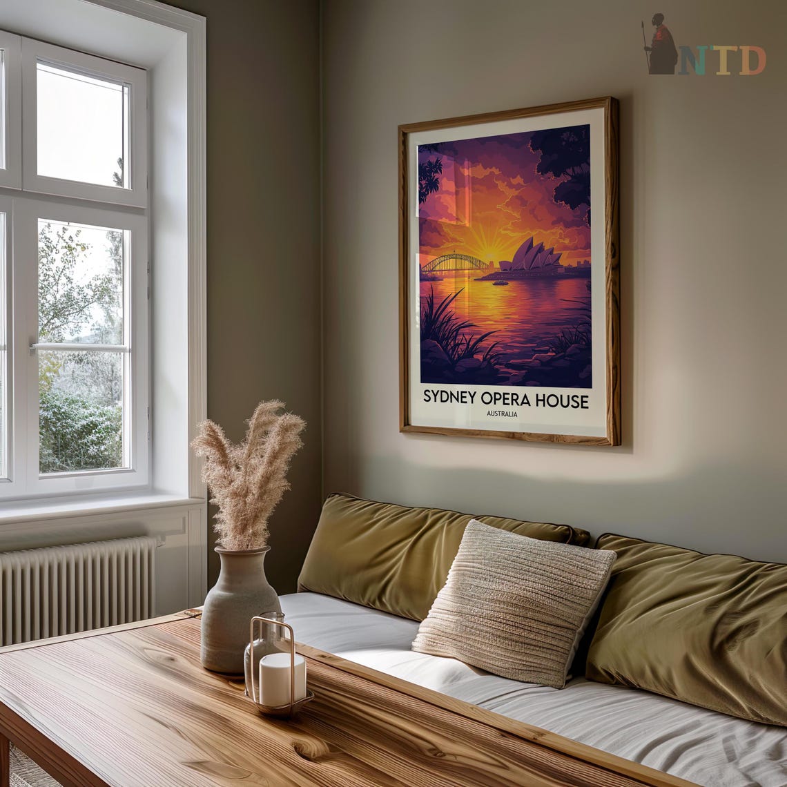 Sydney Opera House Australia Sunset Harbor Bridge Skyline Poster - Image 3
