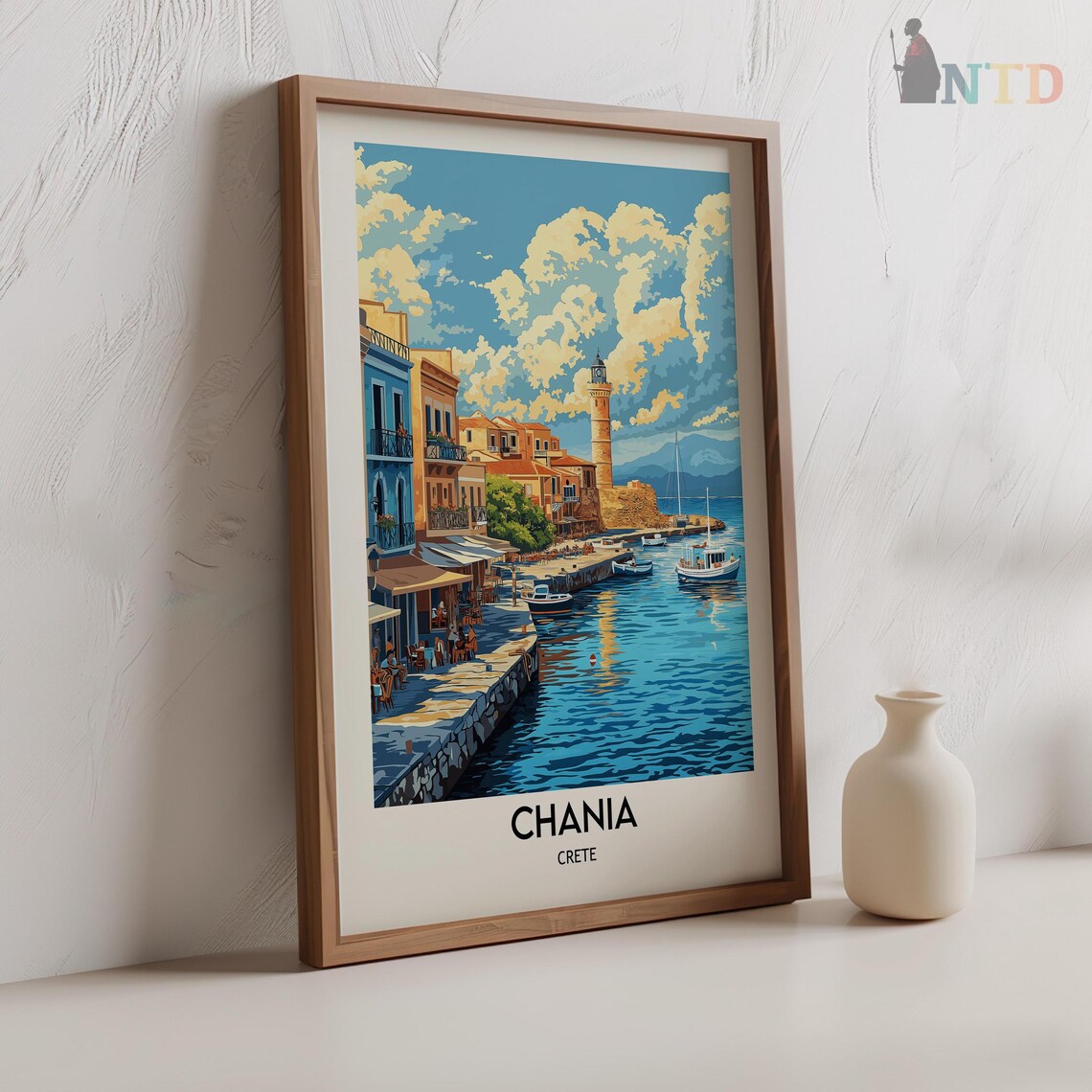 Chania, Crete Vintage Travel Poster, Greece Wall Art Print - Image 2