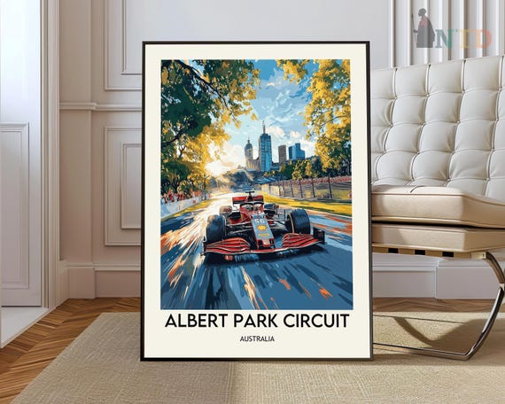 Albert Park Circuit Poster Wallart Print Photo Melbourne