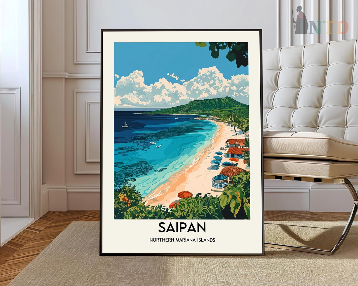 Saipan Travel Poster, Northern Mariana Islands