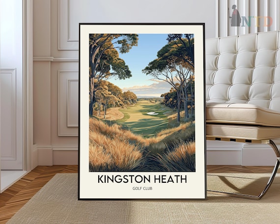 Kingston Heath Golf Club Australia Golden Grasses Fairway Art Poster