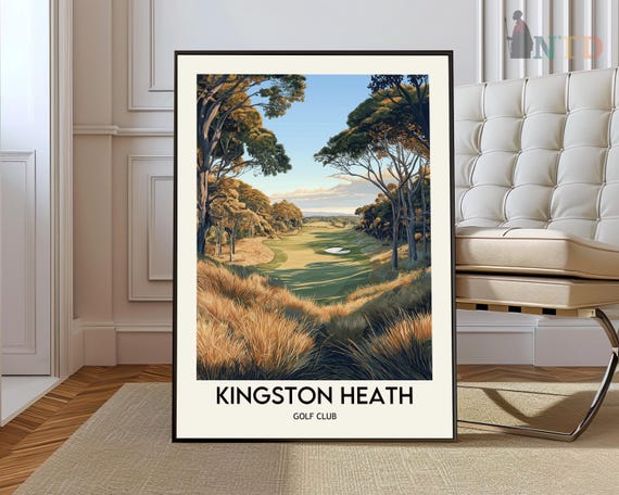 Kingston Heath Golf Club Poster Wall Art Print Melbourne