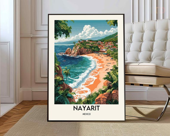 Nayarit Poster Wall Art Print Photo Sayulita Mexico