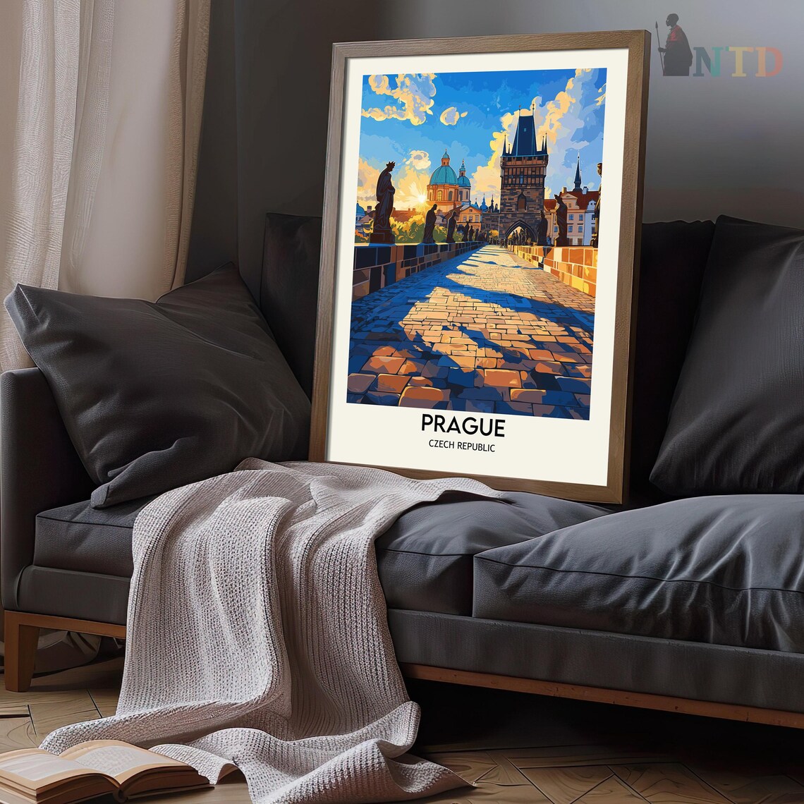 Prague Travel Poster, Czech Republic Art Print - Image 3