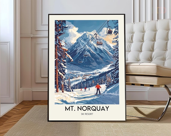Mount Norquay Ski Resort Poster, Banff Travel Poster