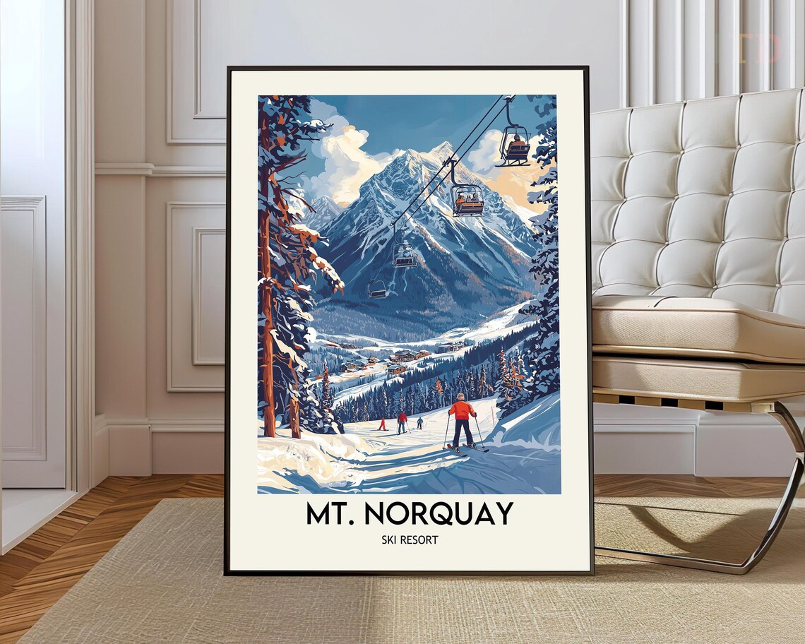 Mount Norquay Ski Resort Poster, Banff Travel Poster