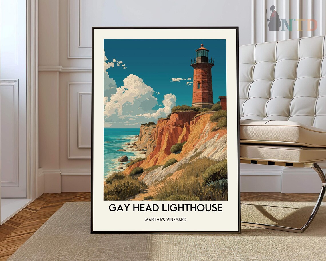 Gay Lighthouse Poster Print, Martha's Vineyard