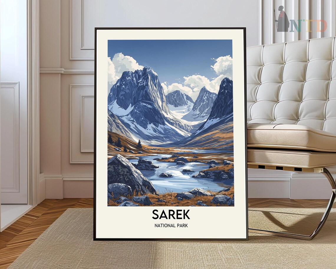 Sarek National Park Snowy Peaks And Tundra Sweden Travel Poster