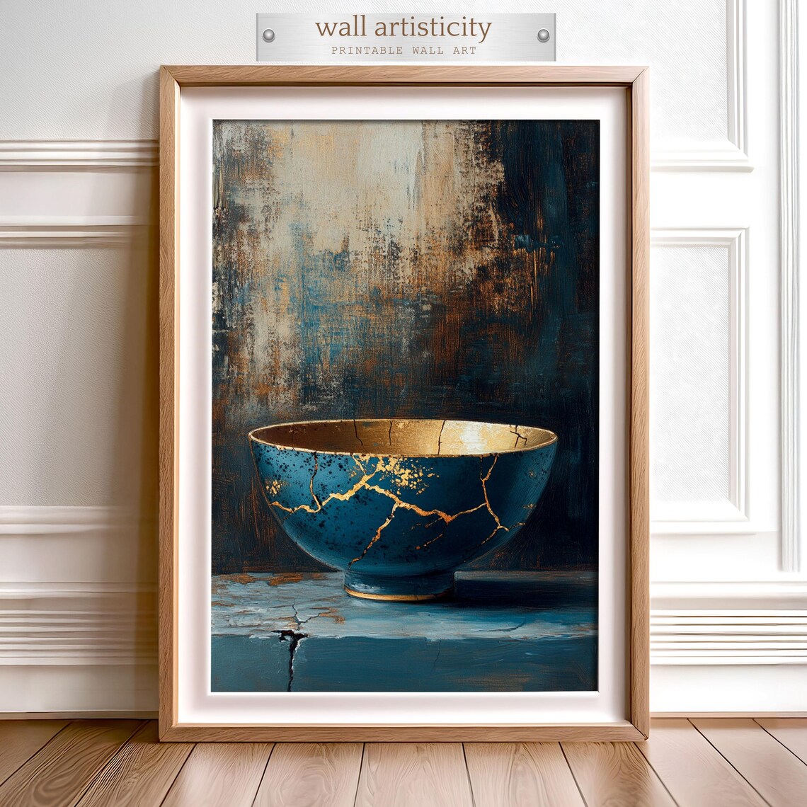 Kintsugi Bowl - Wabi Sabi Gold Cracks