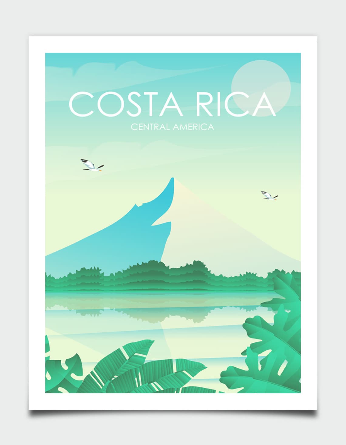 Costa Rica Retro Travel Poster, Coastal Decor - Image 2