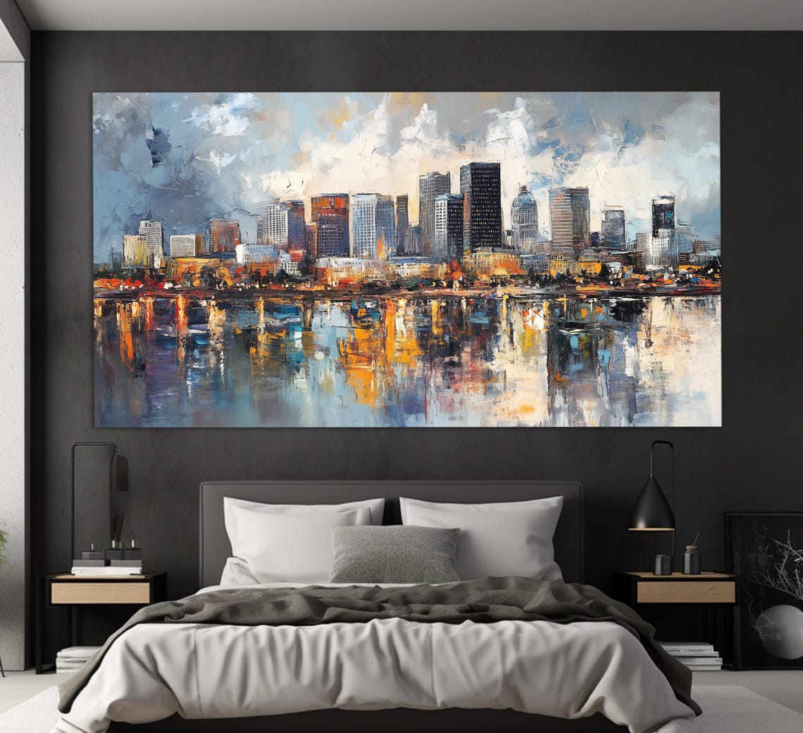 New Orleans Print In A Vintage Oil Painting Style Abstract New Orleans Wall Art Neutral Tones New Orleans Painting New Orleans Art