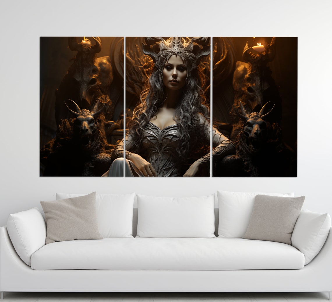 Charming Lady Vampire Print Gothic Wall Art Gothic Painting Gothic Wall Decor Vampires Wall Art Vampiress Print - Image 3