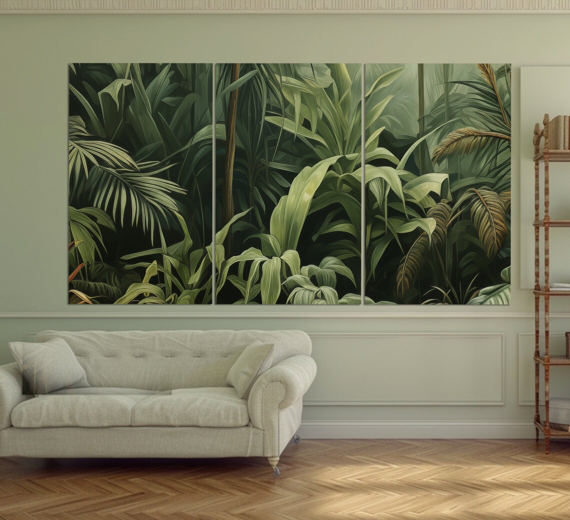 Tropical Forest Art Print, Deep Green Nature Decor - Image 2