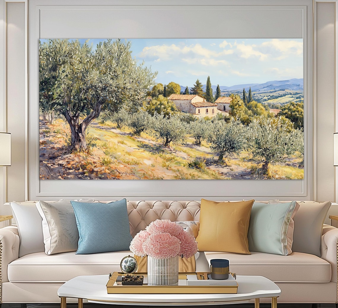 Olive Grove in Italy, Vintage Tuscany Art Print - Image 2