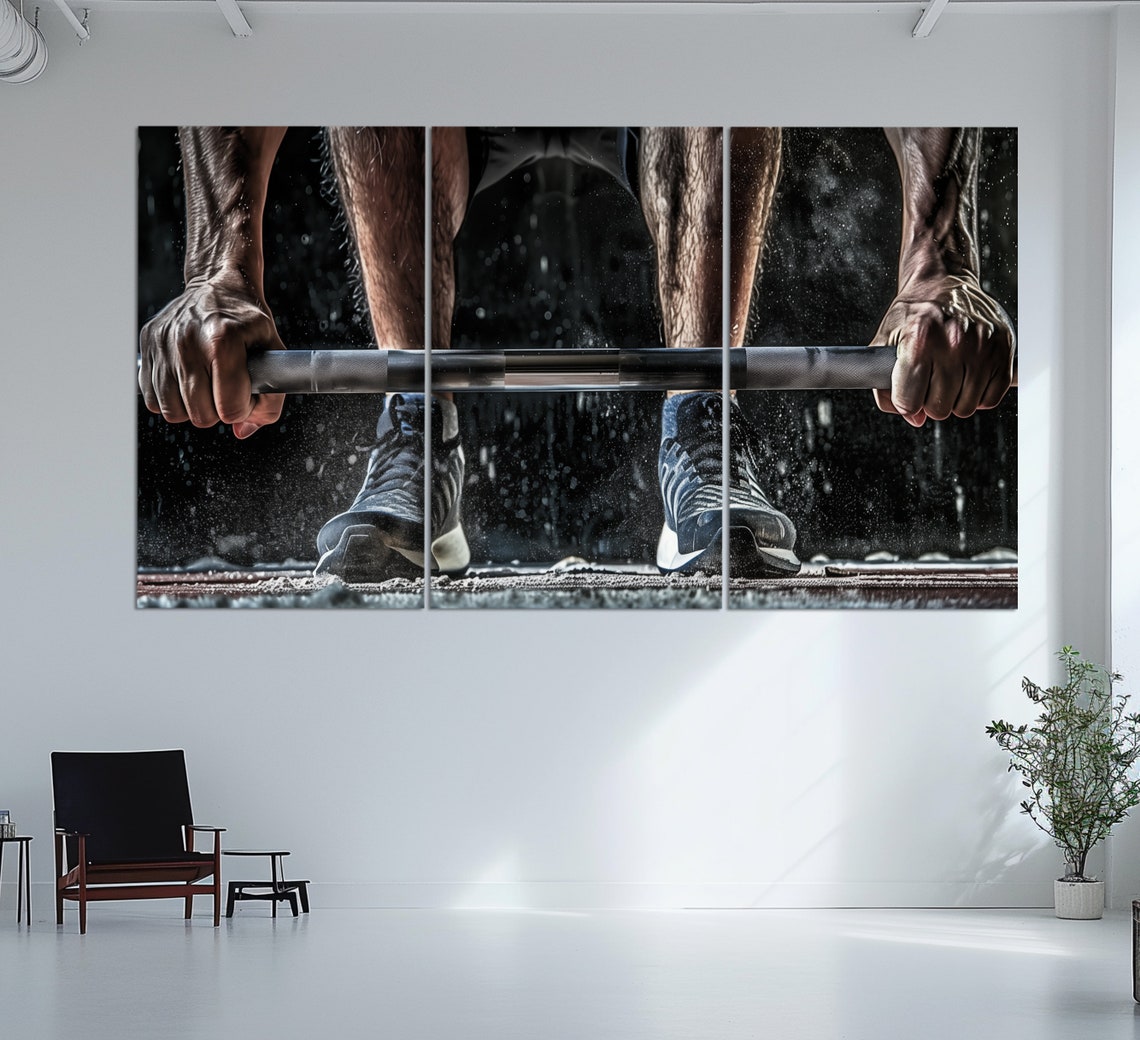 Weightlifting Print Gym Wall Decor Fitness Wall Art Fitness Painting Bodybuilding Poster Bodybuilder Gift Weightlifter Gift - Image 4