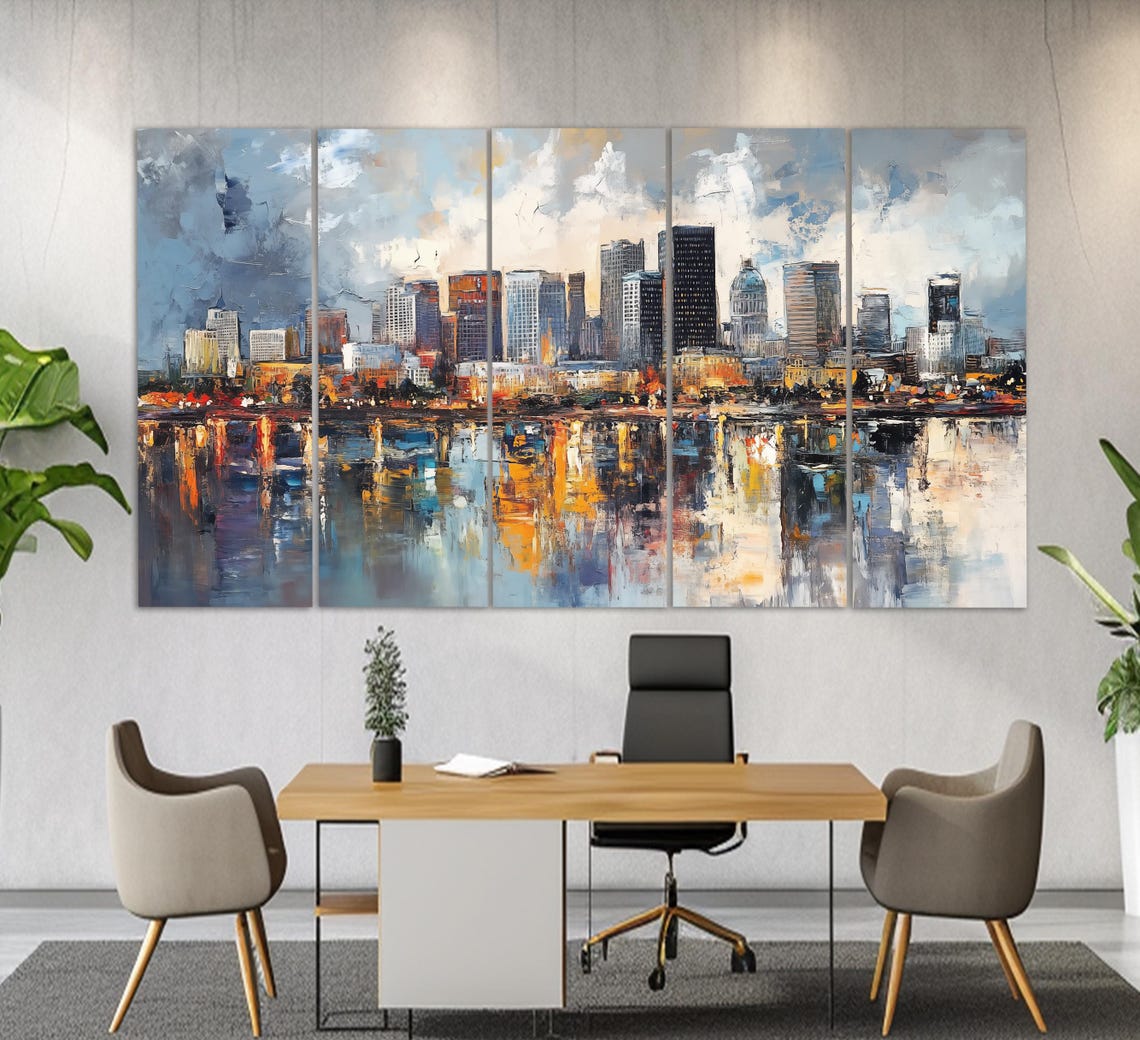 New Orleans Print In A Vintage Oil Painting Style Abstract New Orleans Wall Art Neutral Tones New Orleans Painting New Orleans Art - Image 5
