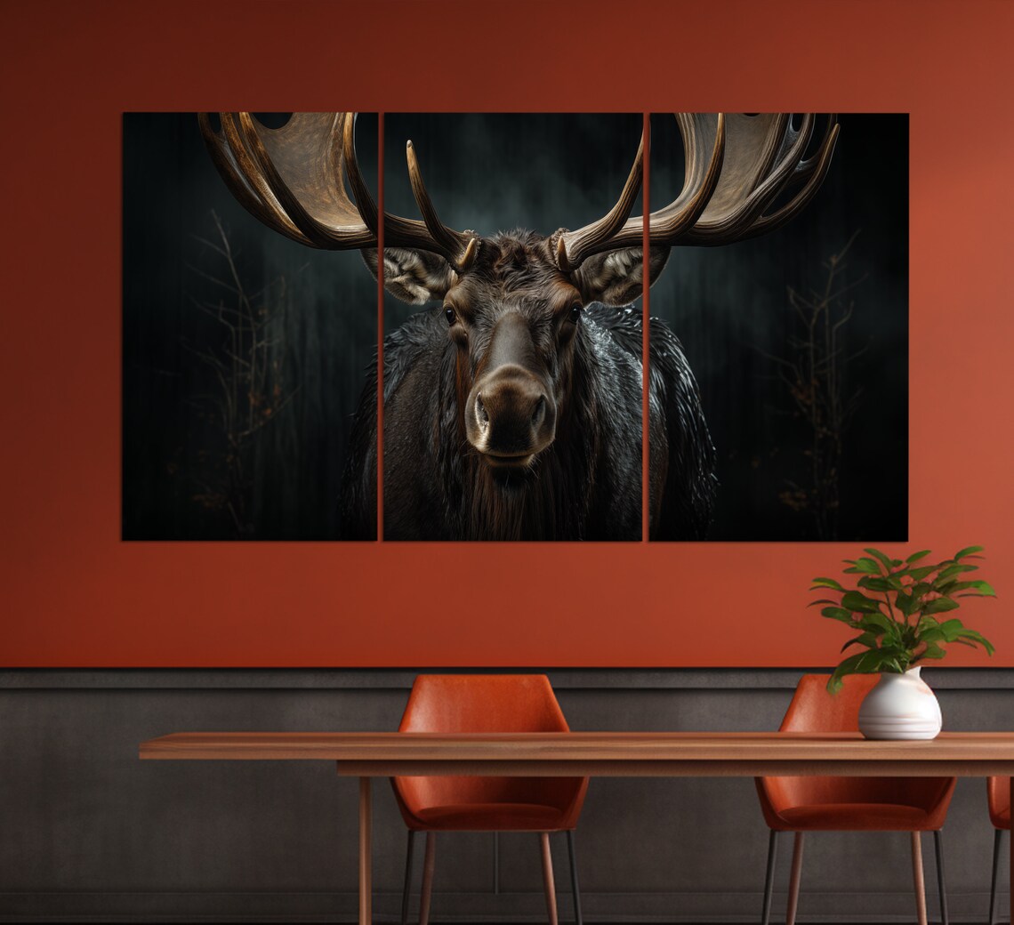 Moose Print, Mystical Animals Wall Art Poster - Image 5