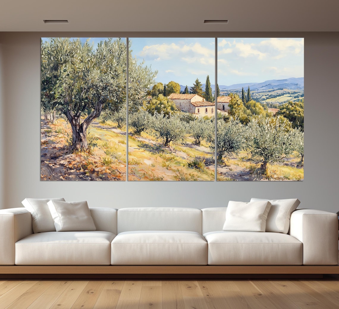 Olive Grove in Italy, Vintage Tuscany Art Print - Image 5