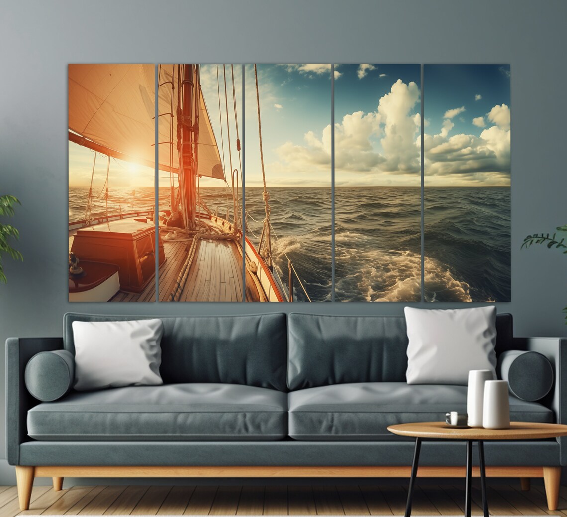 Sailing Yacht Nautical Travel Poster, Sailor Gift - Image 2