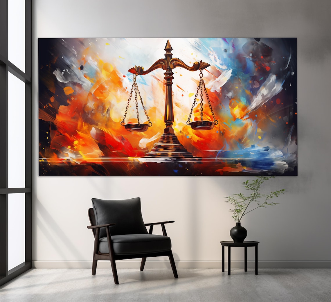 Scales Of Justice, Oil-Painting-Style Art Print - Image 5