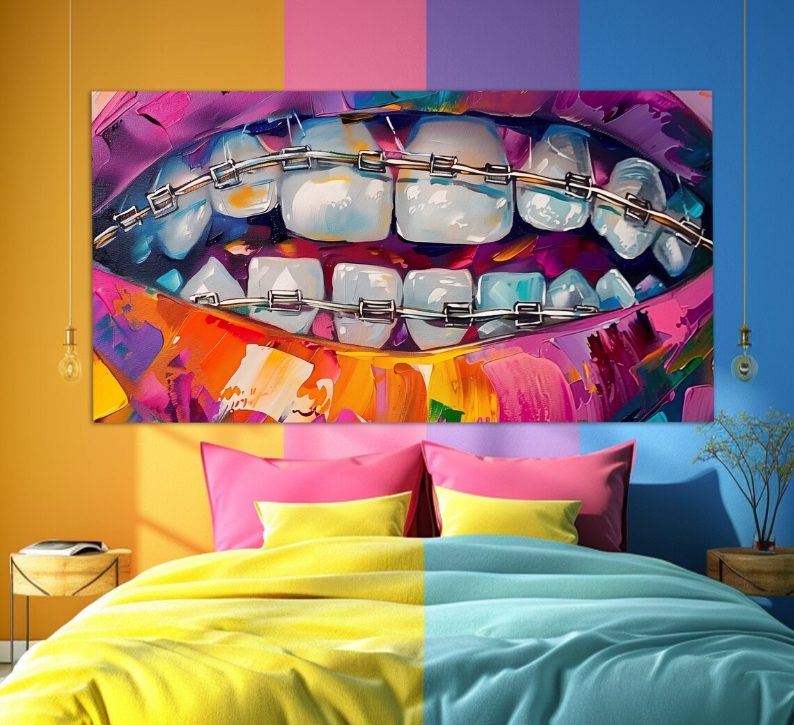Abstract Braces Art Print for Orthodontists, Dentists - Image 2