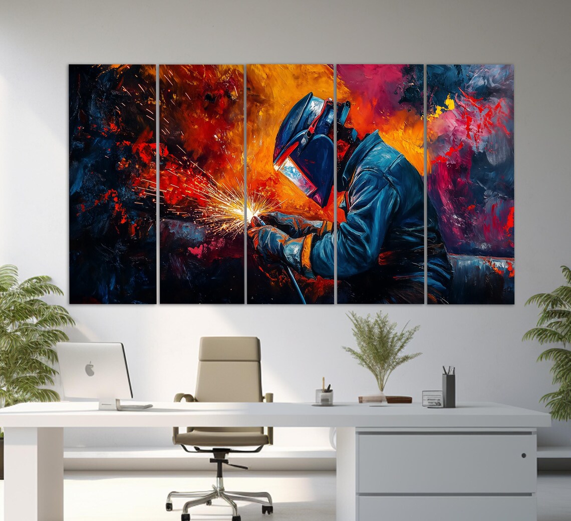 Welding Factory Wall Decor, Industrial Art Print - Image 2