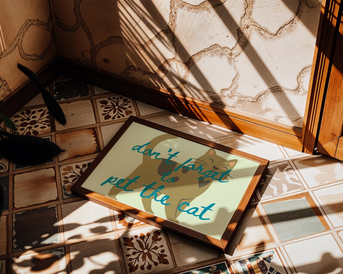 Don't Forget To Pet The Cat, Housewarming Decor - Image 2