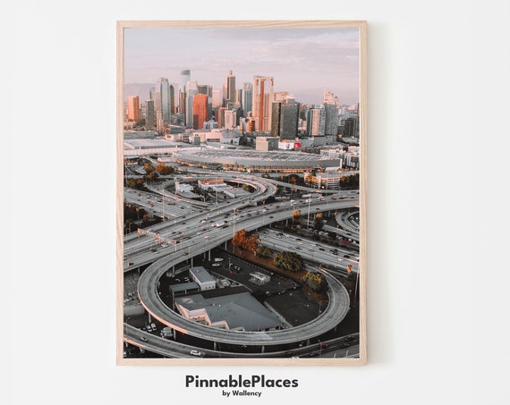 Los Angeles Downtown Skyline Poster Travel Photography File